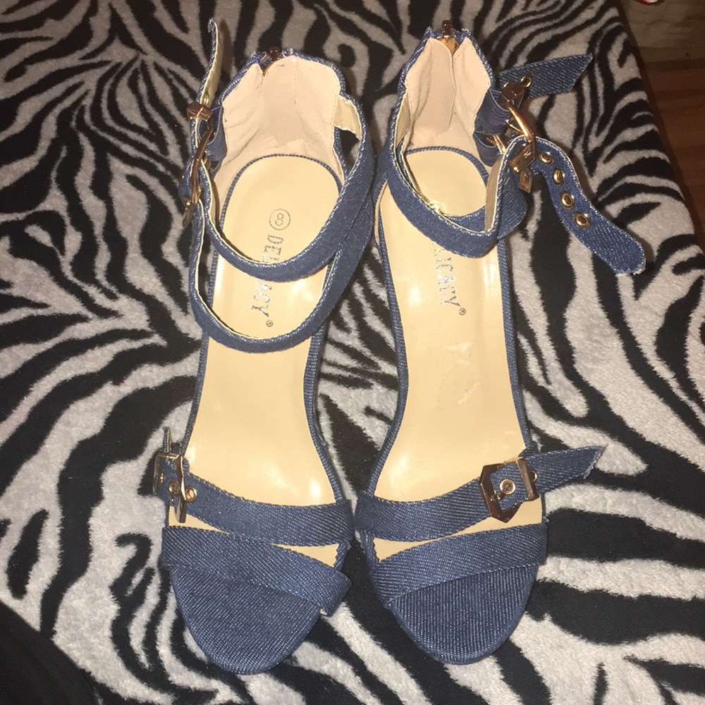 New wedged heels. Never worn